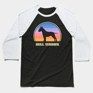 Bull Terrier Vintage Sunset Dog Baseball T-Shirt